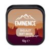 eminence resin shilajit 10g packaging, with orange and purple mountains in the background to the text